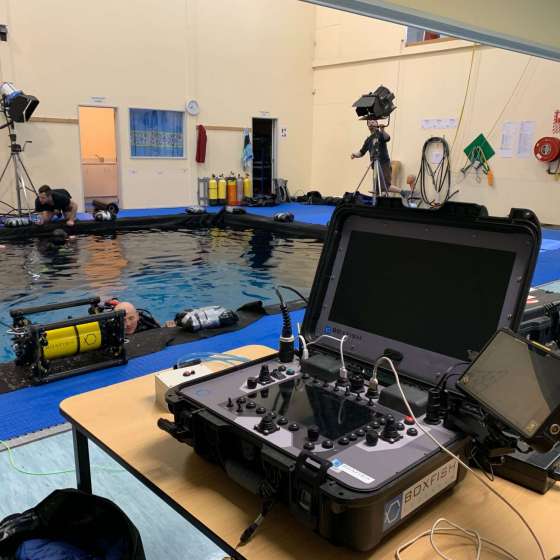 Boxfish ROV and Boxfish Control Station got prepared for underwater music video production