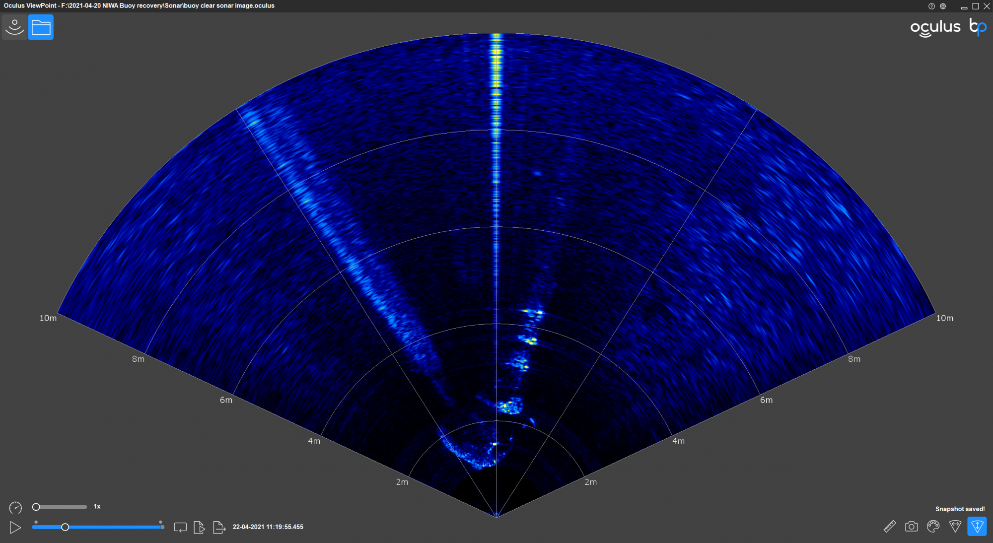Scientific buoy multibeam sonar high resolution image