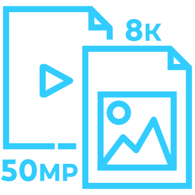 50MP Stills and 8K Video icon - Boxfish Luna