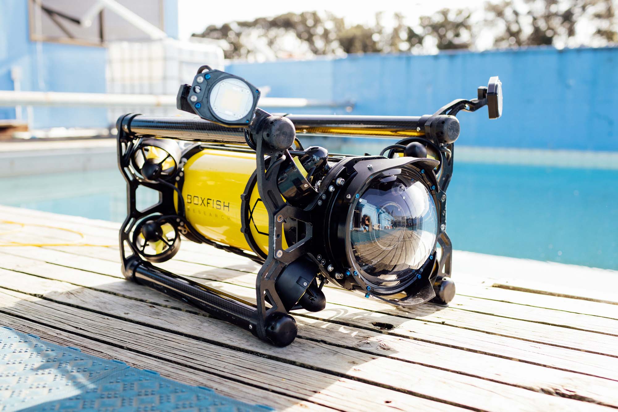Boxfish ROV Poolside at the Underwater Cinematography Course
